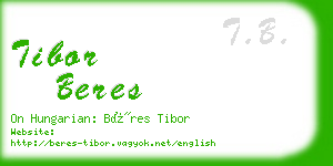 tibor beres business card